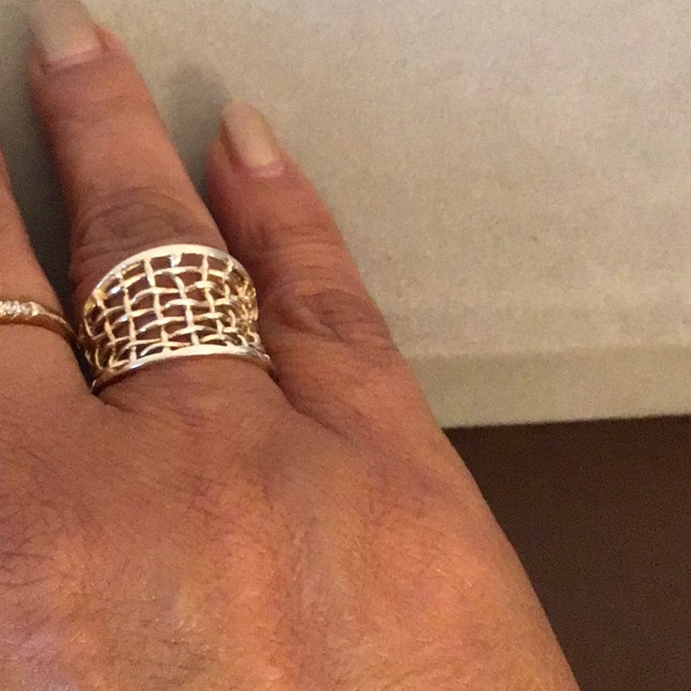 Sterling Silver Open Weave Ring - Picture 6 of 6